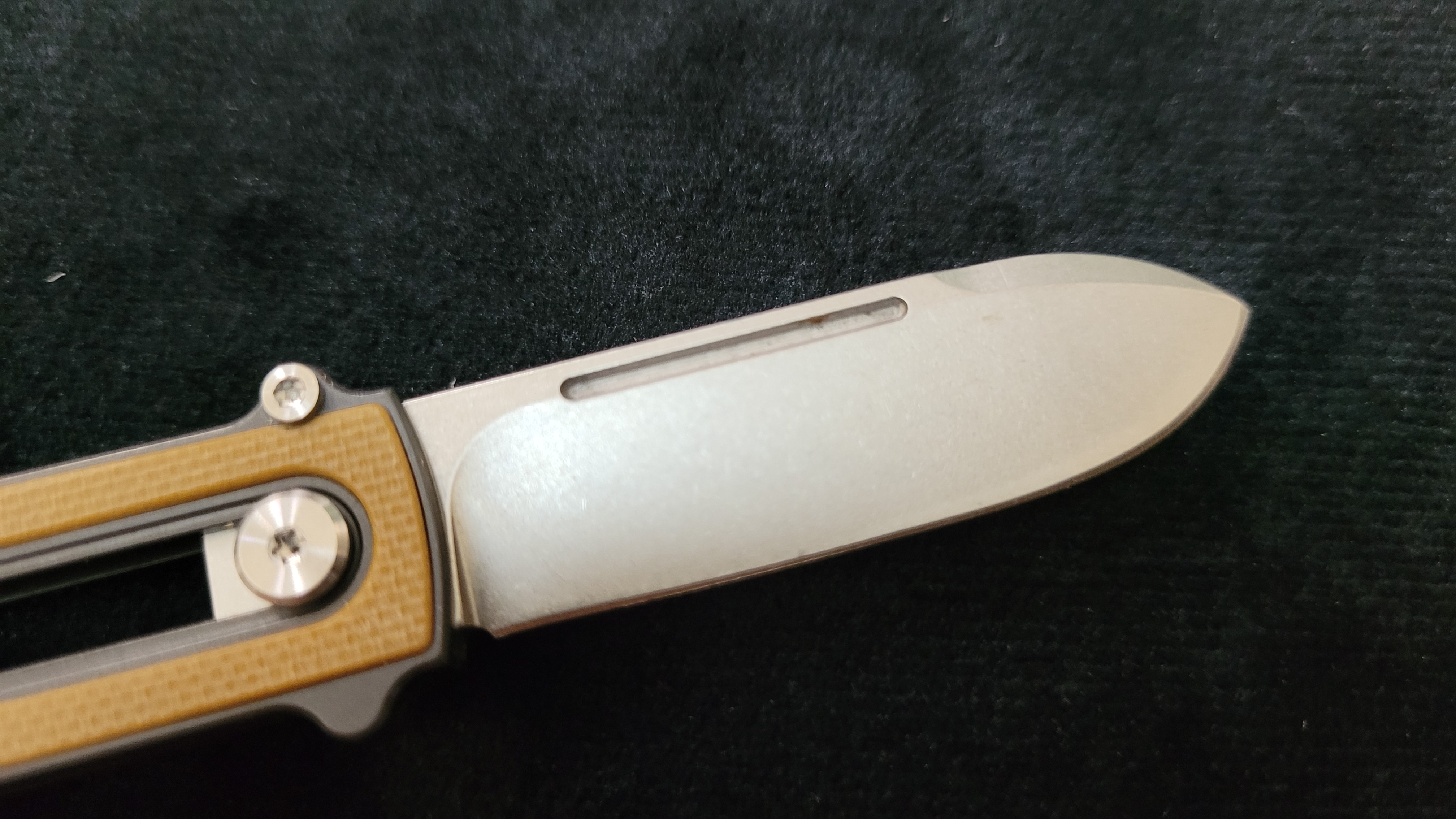Zr BarloX with M390 Blade-for a short time Dealer's Cost Yellow Stonewash Blade