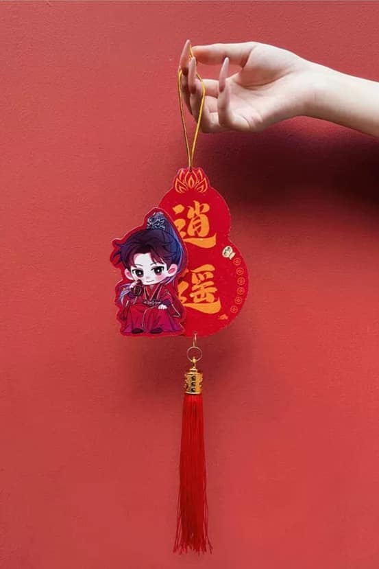 ป้ายห้อยตกแต่งตรุษจีน ซีรี่ย์ หอดอกบัวลายมงคล (Official Goods)
