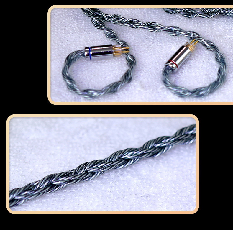 ขาย Hakugei Alfheim สายอัพเกรดหูฟัง 6N OCC Black Litz + ชุบเงิน 7N OCC Litz