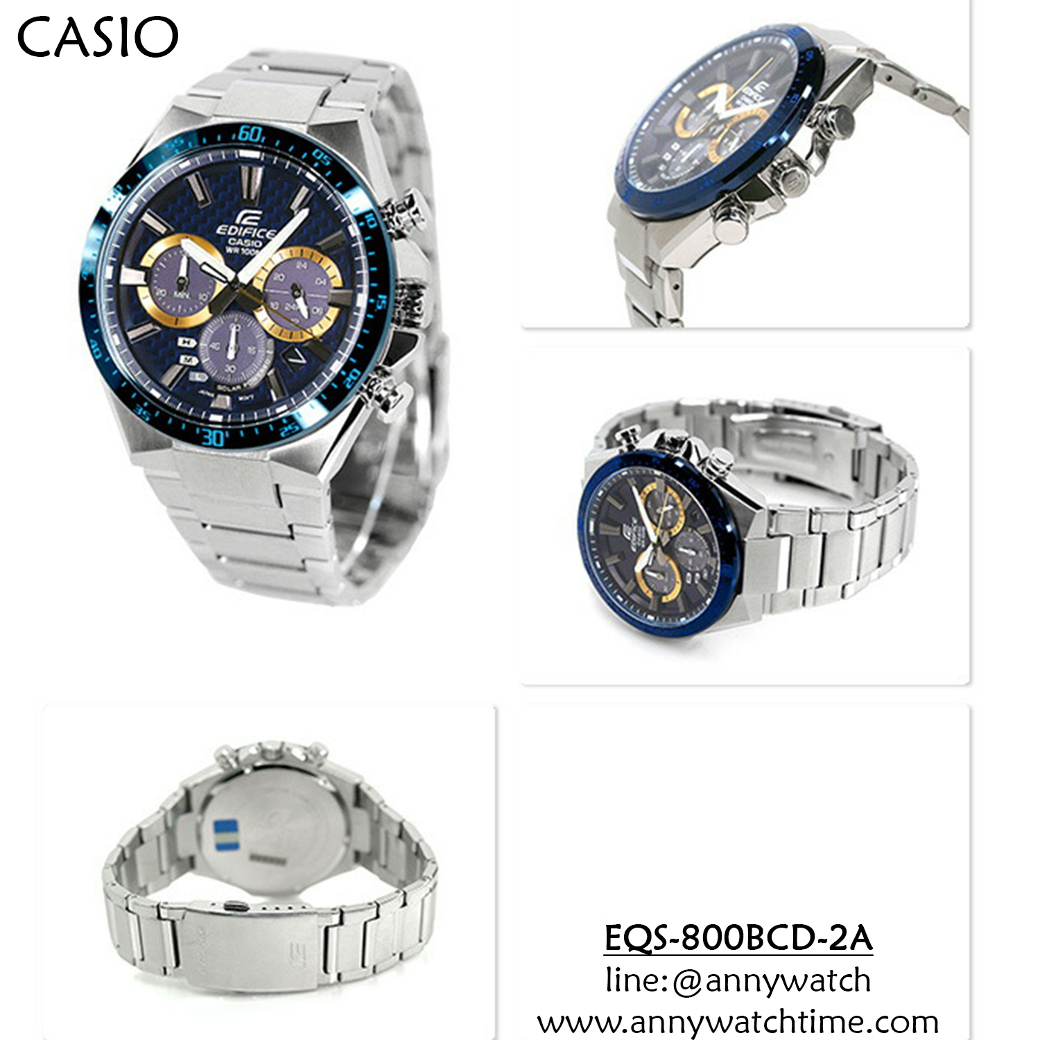 EDIFICE EQS-800BCD-2A - จำหน่ายนาฬิกาของแท้ 100% รับซ่อมนาฬิกา 