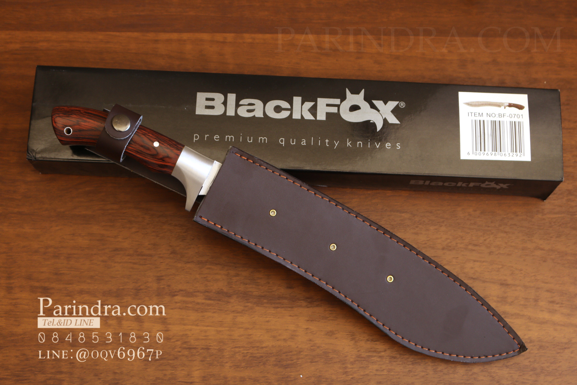 มีดกรูข่า BlackFox Kukri Damuscus Laser Veins Pattern Knife ขนาด 17.5 นิ้ว