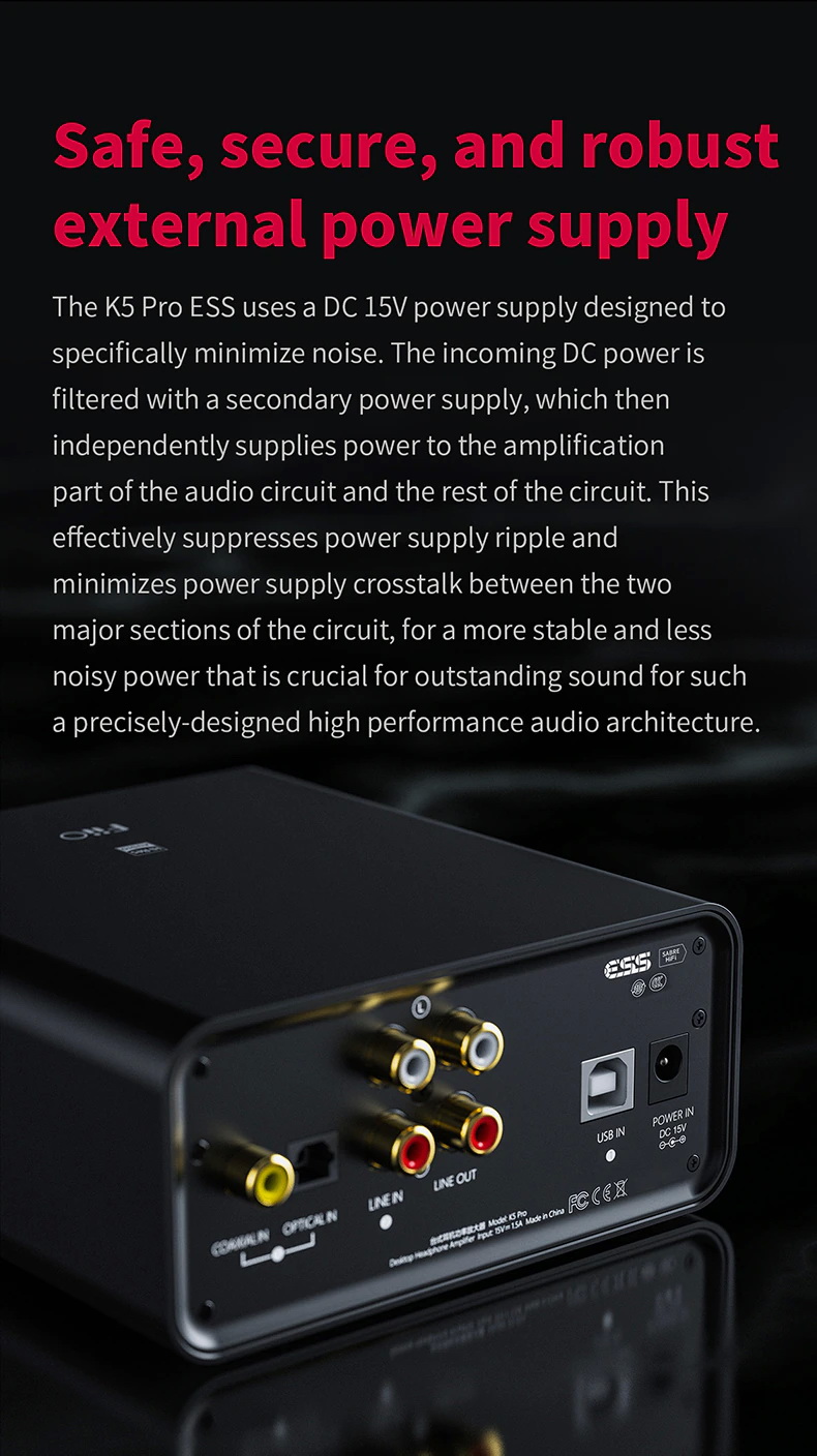 ขาย FiiO K5 Pro ESS DAC/Amp ตั้งโต๊ะระดับ Exclusive ชิป ESS ES9038Q2M ประกันศูนย์ไทย