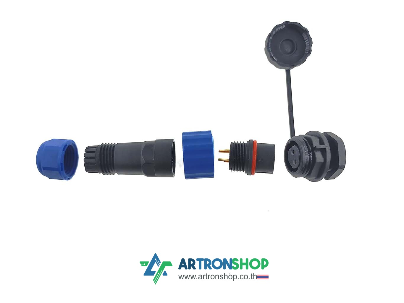 SP16 2-Pin IP68 cable connector คอนเนคเตอร์กันน้ำ 2 พิน