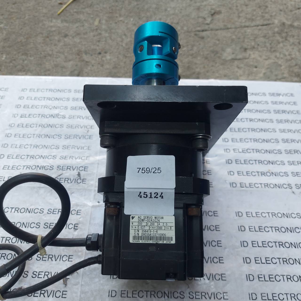 SGMP-02A3G26 SERVO MOTOR " YASKAWA "