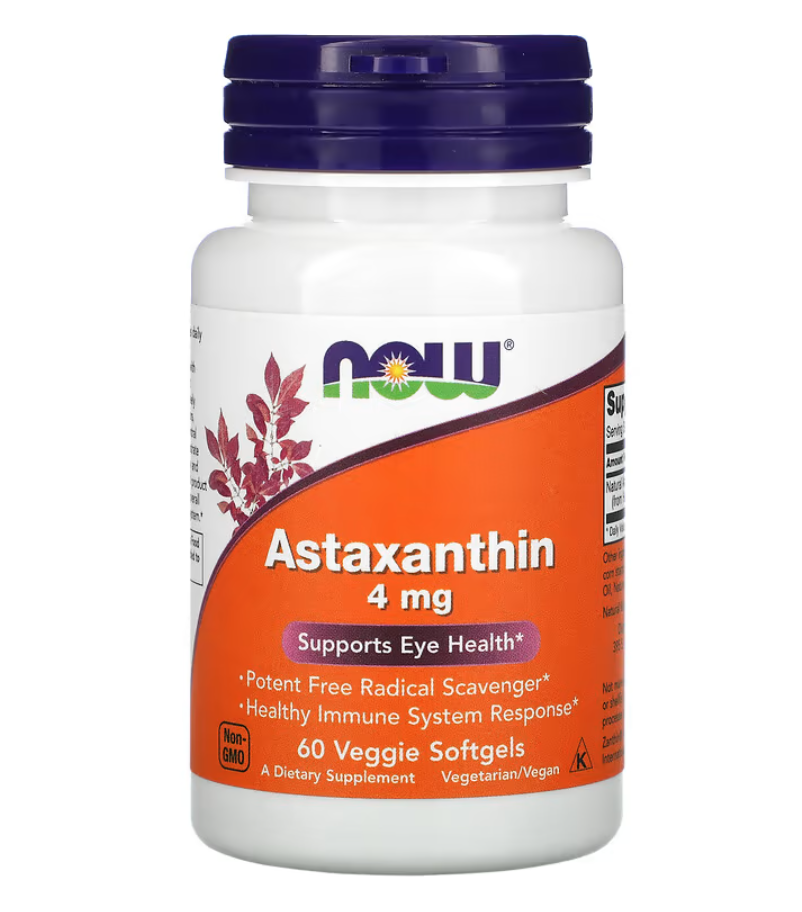 Now Foods, Astaxanthin, 4 mg, 60 Veggie Softgels