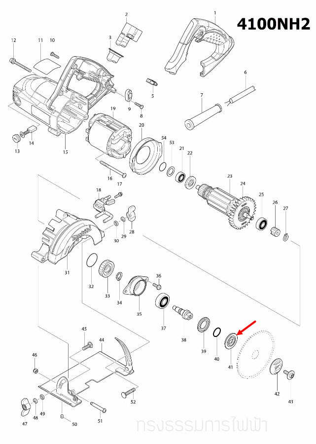 INNER FLANGE 36 เครื่องตัดคอนกรีต Makita มากีต้า 4100NH2 [#41] Pn.224423-0 (แท้) ##
