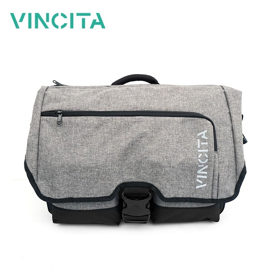 Vincita กระเป๋าหน้าสำหรับจักรยาน Brompton พร้อมสายสะพาย และ ผ้าคลุมกันฝน วินสิตา B207AX - BIRCH BROMPTON FRONT BAG 2.0