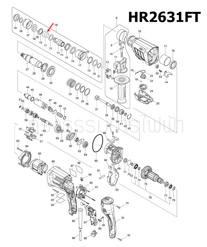 CONICAL COMP.SPRING21-29 สว่านโรตารี่ Makita มากีต้า HR2631FT, M8701, M8701B Pn.233916-6 (แท้) ##(*)