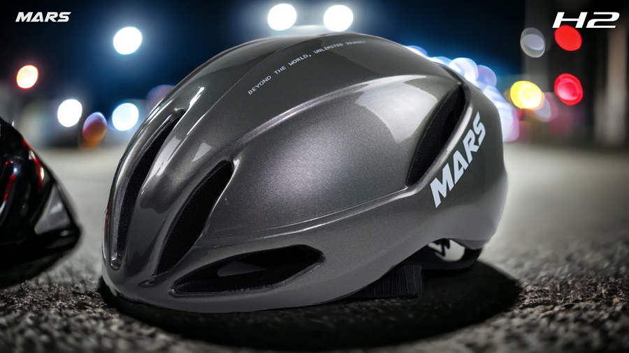 หมวกจักรยาน MARS รุ่น H2 ทรง Aerodynamic พร้อมเคลือบสี Pearlized