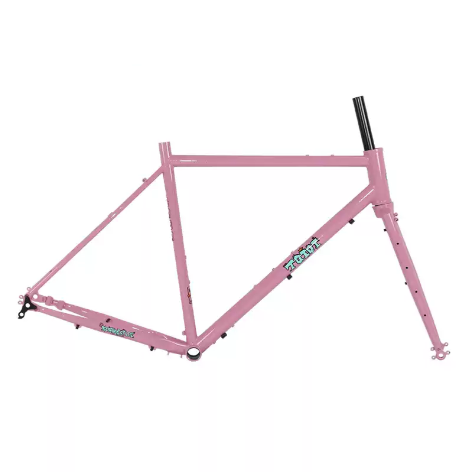 TQIQT TG006 Off-Road Road Bike Frameset | Chromoly Steel Frame with Disc Brake for 700C & 27.5” Wheels