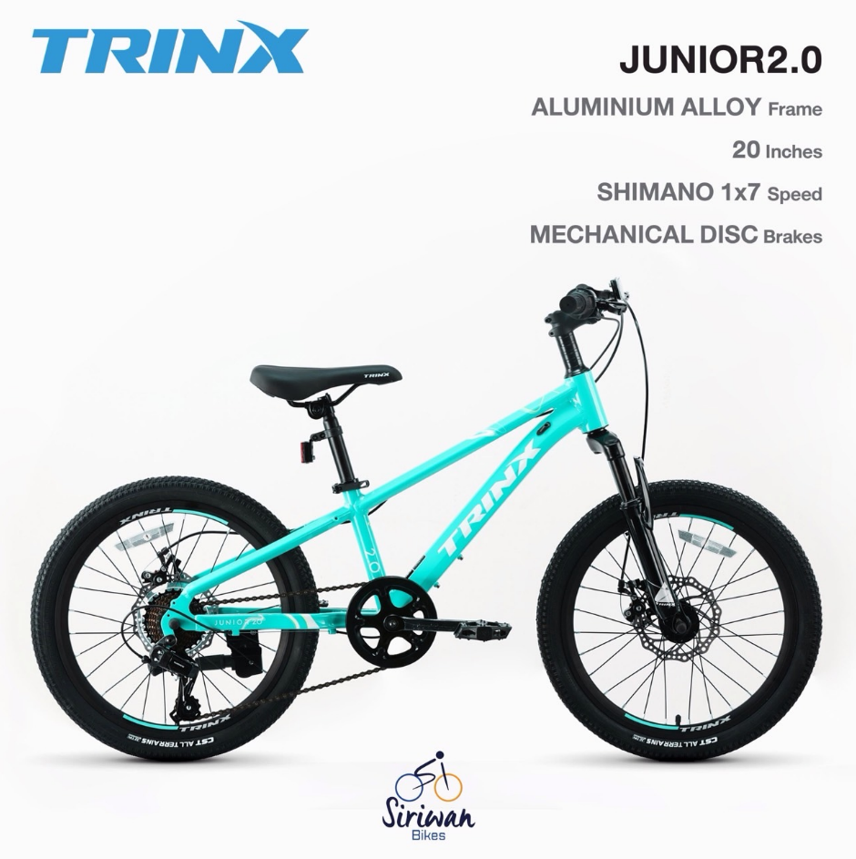 จักรยานเสือภูเขา TRINX JUNIOR 2.0 วงล้อ 20 นิ้ว เกียร์ 7 สปีด เฟรมอลู TRINX MY2025