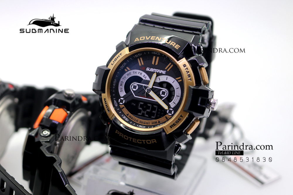 นาฬิกา US submarine TP3160M ดำ-ทอง