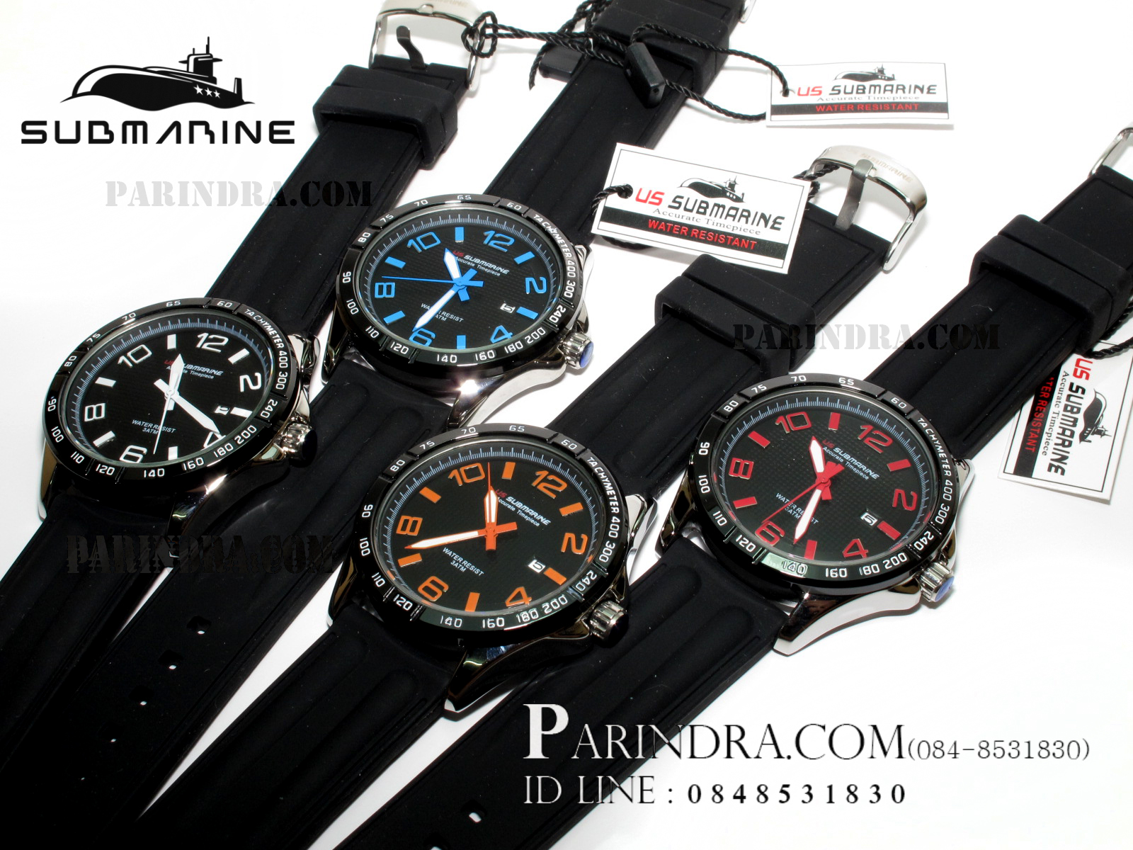 นาฬิกา US Submarine J112MD ตัวเลขส้ม