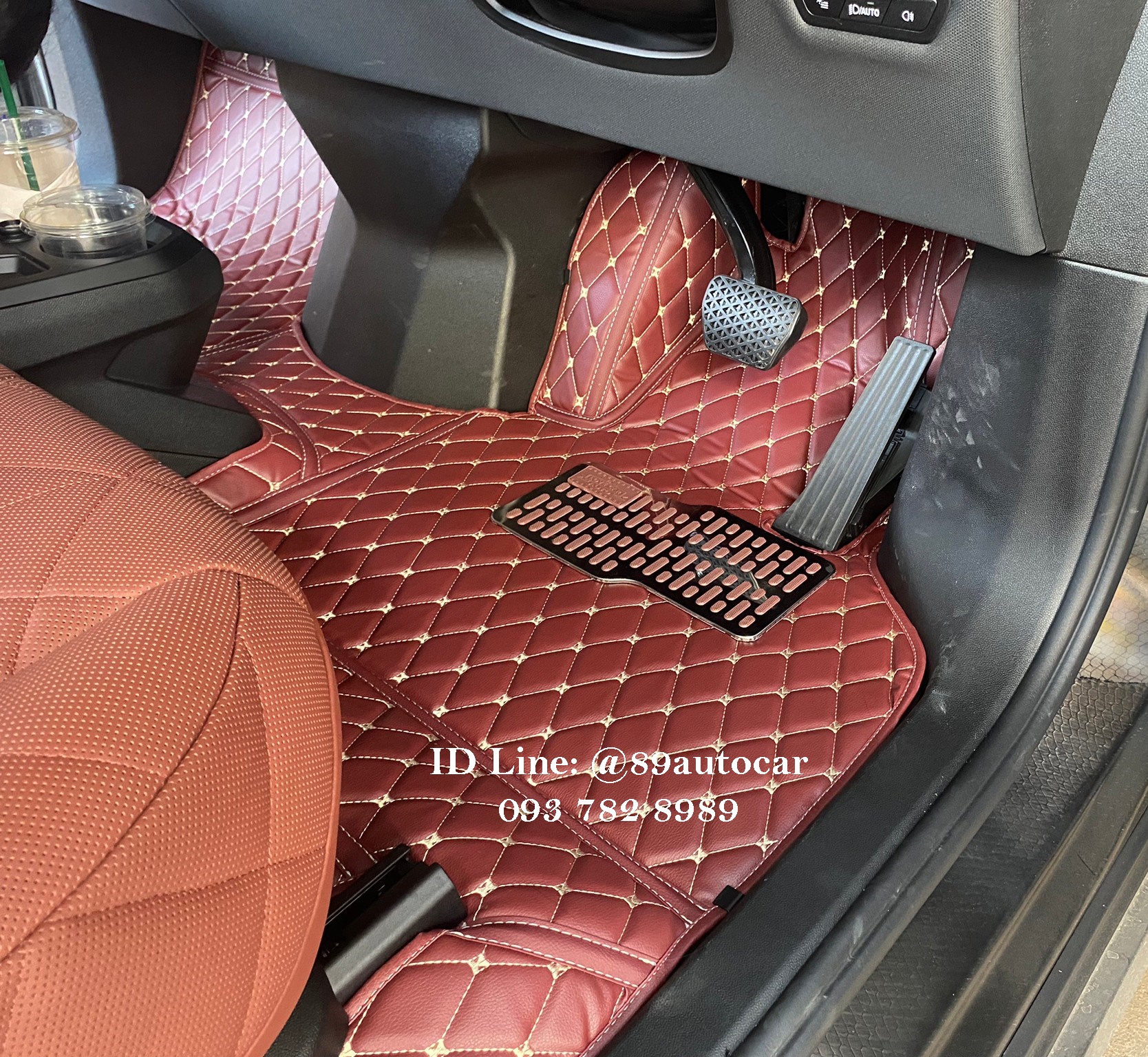 ขายพรมรถยนต์ BMW IX Xdrive40 M60 2023 ปูพรม6D สีแดงเลือดหมู เต็มคัน