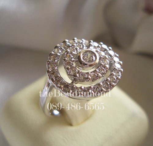 BR516RD+++แหวนเพชร cz ขดหอย+++Modern มากๆๆ เหมือนออกมาจาก catalog ร้านจิวฯ เลยค่ะ แบบ INtrend สุดๆๆๆ เพชรวิบๆๆ