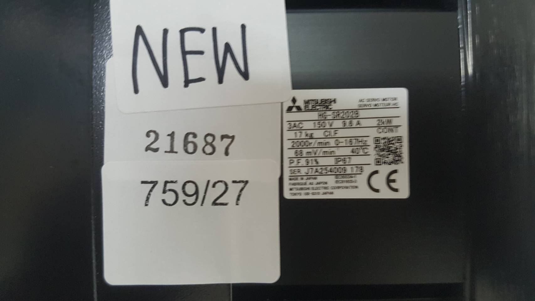 HG-SR202B SERVO MOTOR “ MITSUBISHI ”