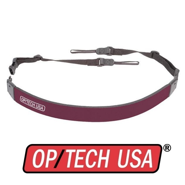 Optech fashion strap loop wine สีเหล้าองุ่น,สีน้ำองุ่น,สีแดงเข้มของเหล้าองุ่นแดง สีม่วง สายสะพายสำหรับกล้องคอมแพค หรือ DSLR ขนาดเล็ก ตัวสายยืดหยุ่นได้ดีและมีความทนทานสูง ระบบสายช่วยให้รู้สึกเบาขึ้น 50% ผลิตในประเทศสหรัฐอเมริกา ประกันศูนย์ 5 ปี ราคาส่ง