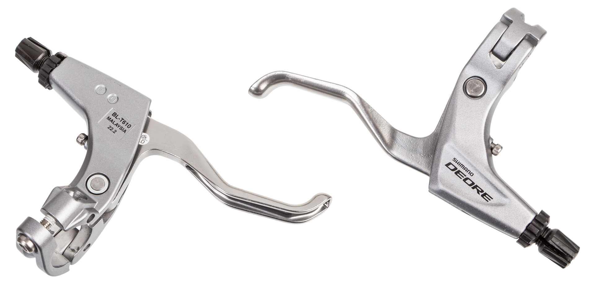 มือเบรค SHIMANO DEORE BL-T610, V-Brake, สีดำ, สีเงิน, R/L (Malay)