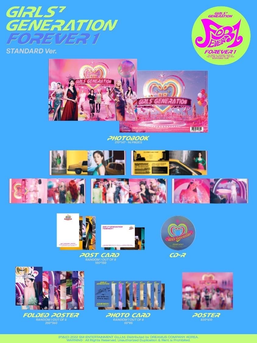 อัลบ้ัม #SNSD Girls’ Generation - The 7th Album [FOREVER 1] (Standard Ver.) + Poster -รอนำเข้า 14-25 วัน-