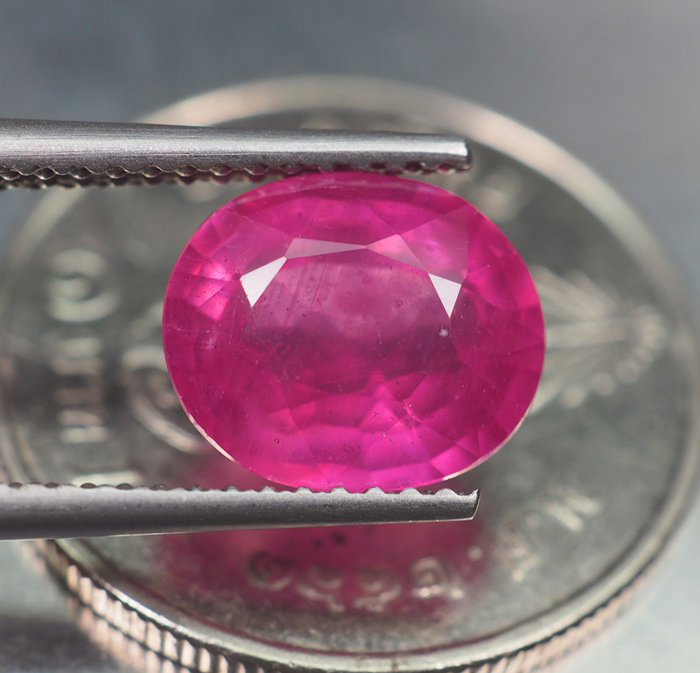 พลอยทับทิม (Ruby) 3.45 กะรัตสีสวย