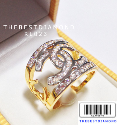 RL023+++แหวนชาแนลแบบ เริ่ดหรู ดูมีดีไซน์สไคน์ Right Hand Ring สวยมั่กๆๆ ไม่ควรพลาด แหวนหน้ากว้างมากๆๆ ใส่แล้วเต็มนิ้ว