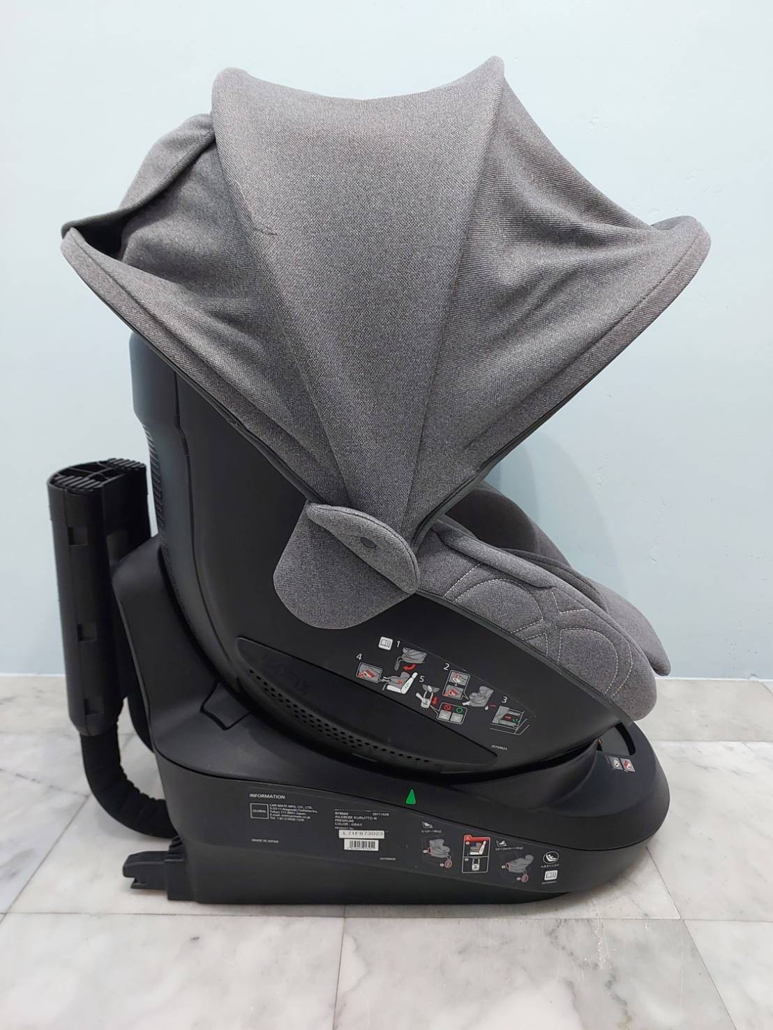 Ailebebe Kurutto 4i (isofix) premium natural สีเทา **มือสอง สภาพสวย ทำความสะอาดพร้อมใช้งาน**