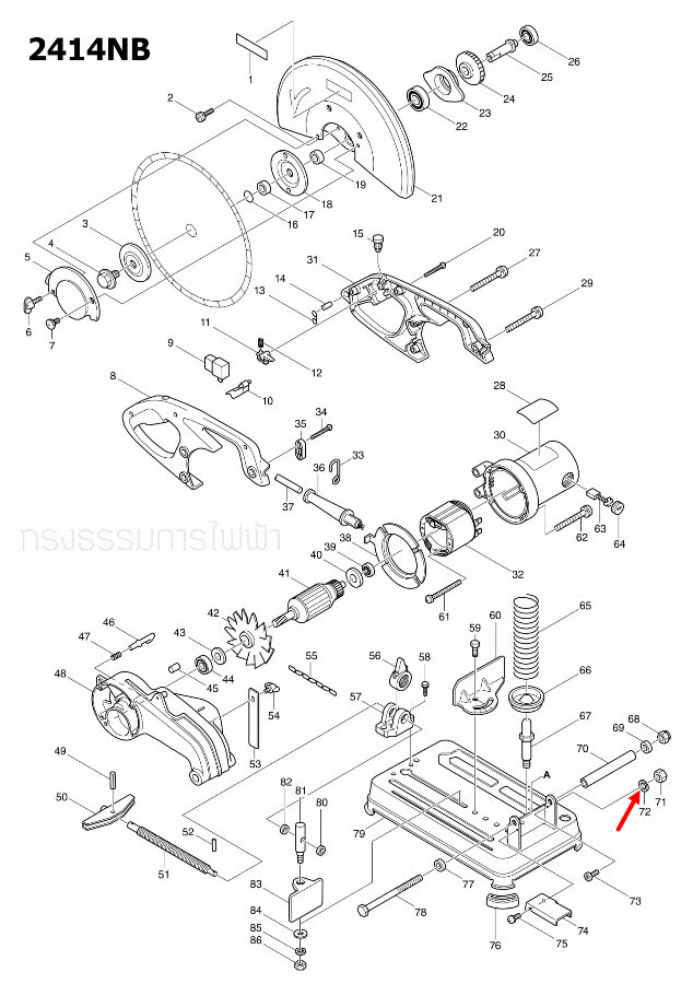 SPRING WASHER 6 Maktec มาคเทค MT560, MT580, MT583, Makita มากีต้า 2414, 2414NB, 4100NB, 4100NH, 4100NH2, 5103N, 5201N, 5401N, 5900B, N5900B Pn.942151-2 (แท้) ## (*)