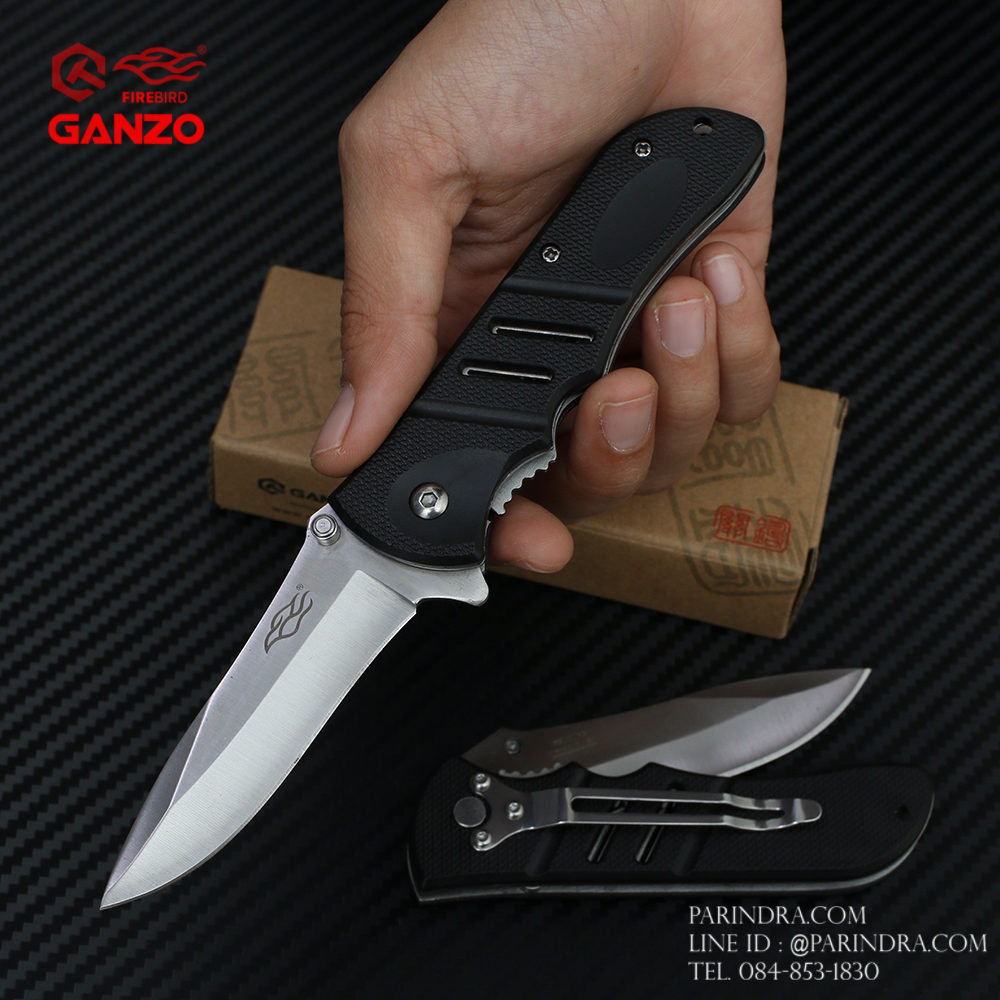 มีดพับ Ganzo กานโซ่ รุ่น Ganzo G614 ด้ามสีดำ ของแท้ 100%