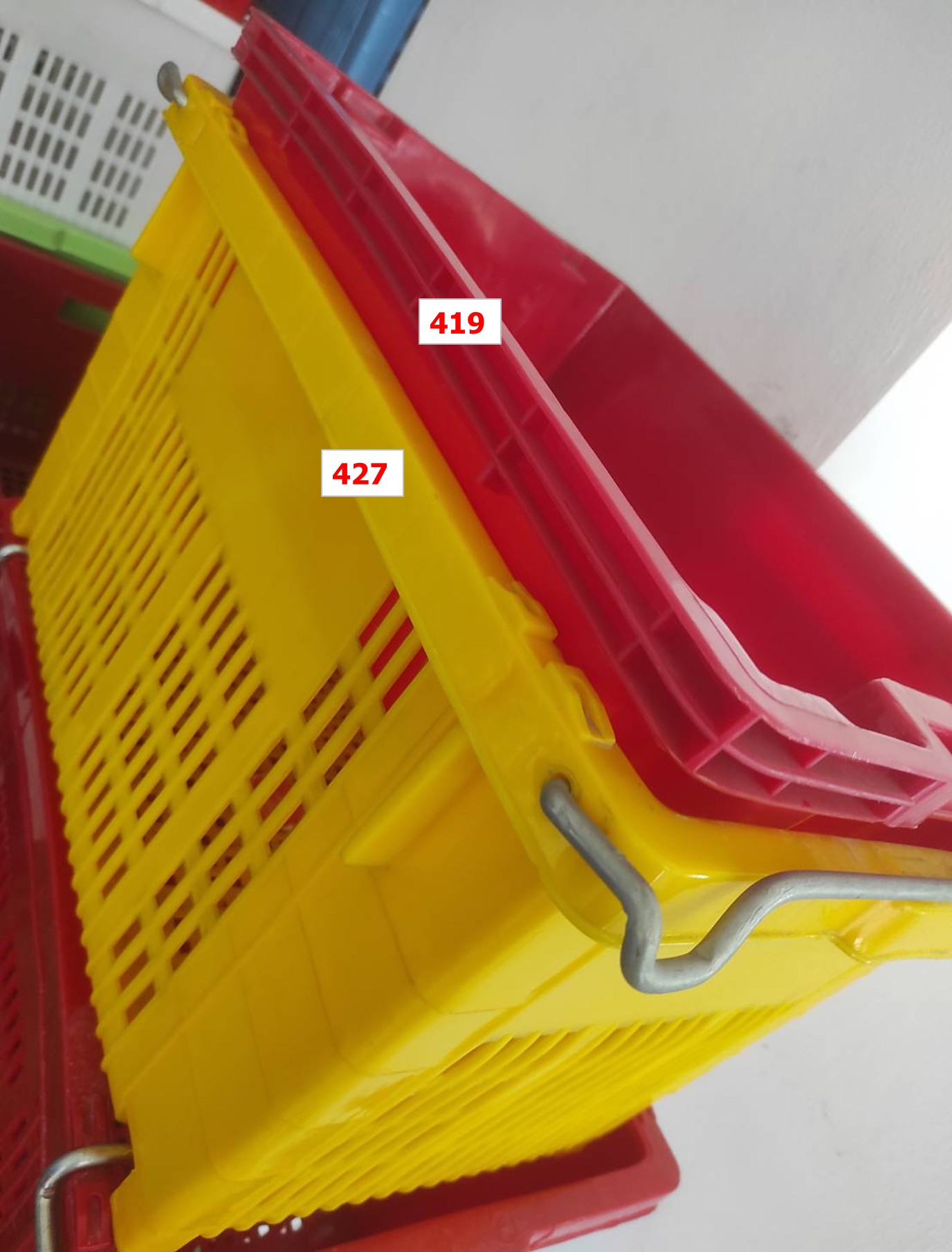 ลังพลาสติก ขนาด 36.0 x 53.5 x 14 cm. เกรด A HDPE เบอร์ 419