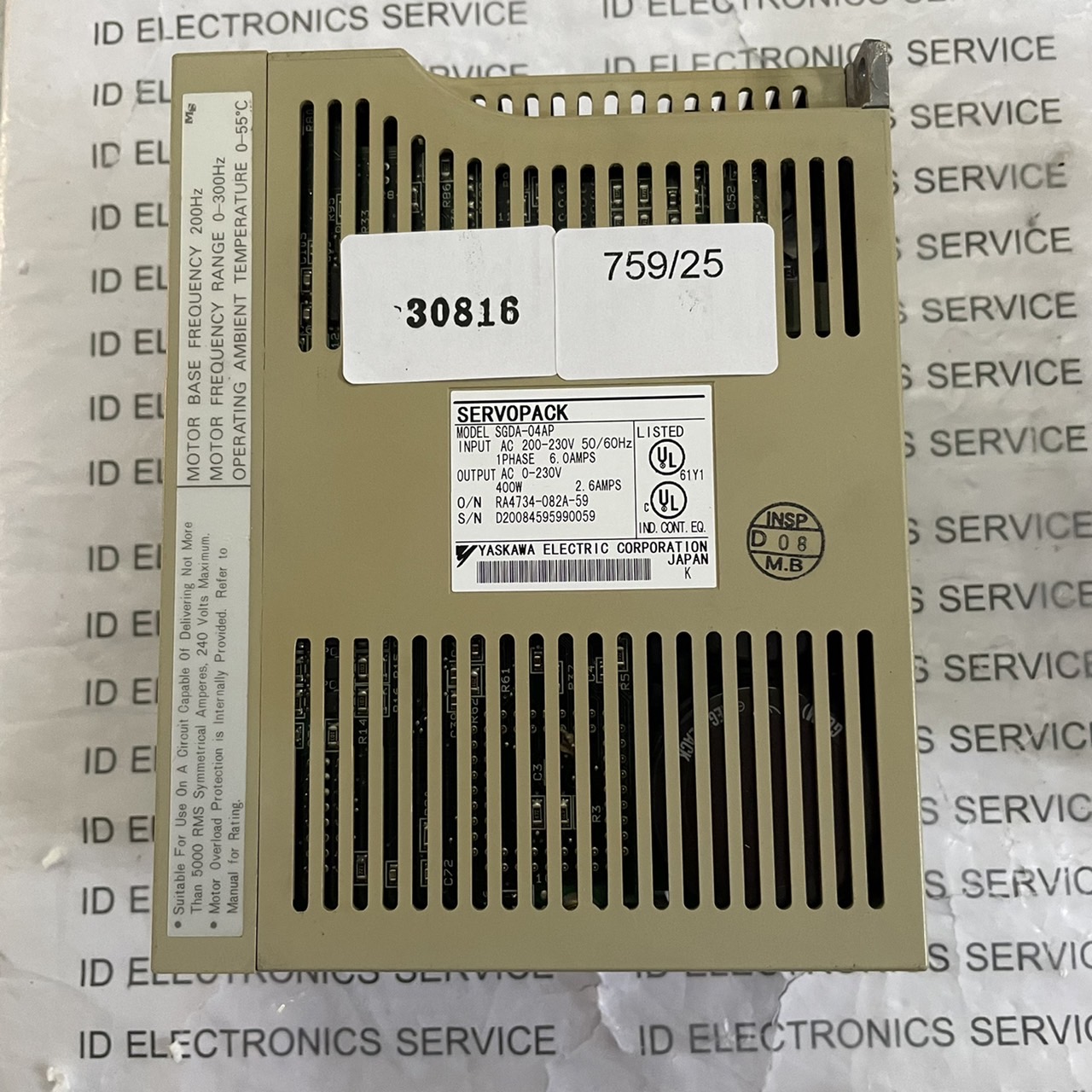 SGDA-04AP SERVOPACK " YASKAWA "