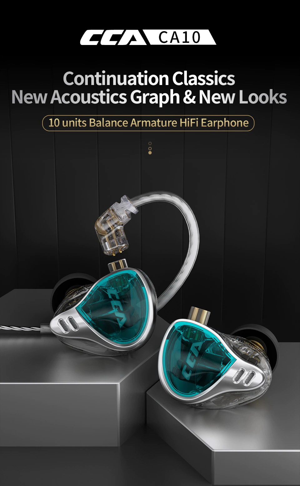 ขาย CCA CA10 หูฟัง Pure Balanced 5 ไดรเวอร์ 5BA ประกันศูนย์ไทย