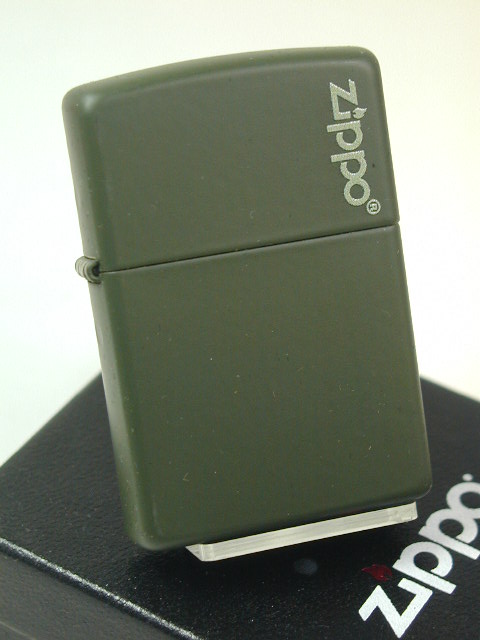 ไฟแช็ค Zippo แท้ " Zippo 221ZL Logo Green Matte Finish Lighter " แท้นำเข้า 100%
