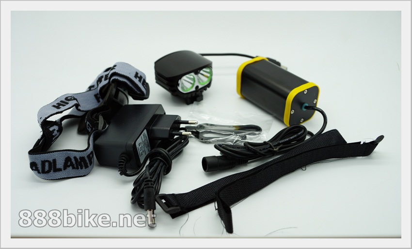 ไฟฉายเอนกประสงค์ ไฟเลด YPD 2 x Cree XM-L U2 LED 4000lm 4-Mode Cool White Bicycle Light