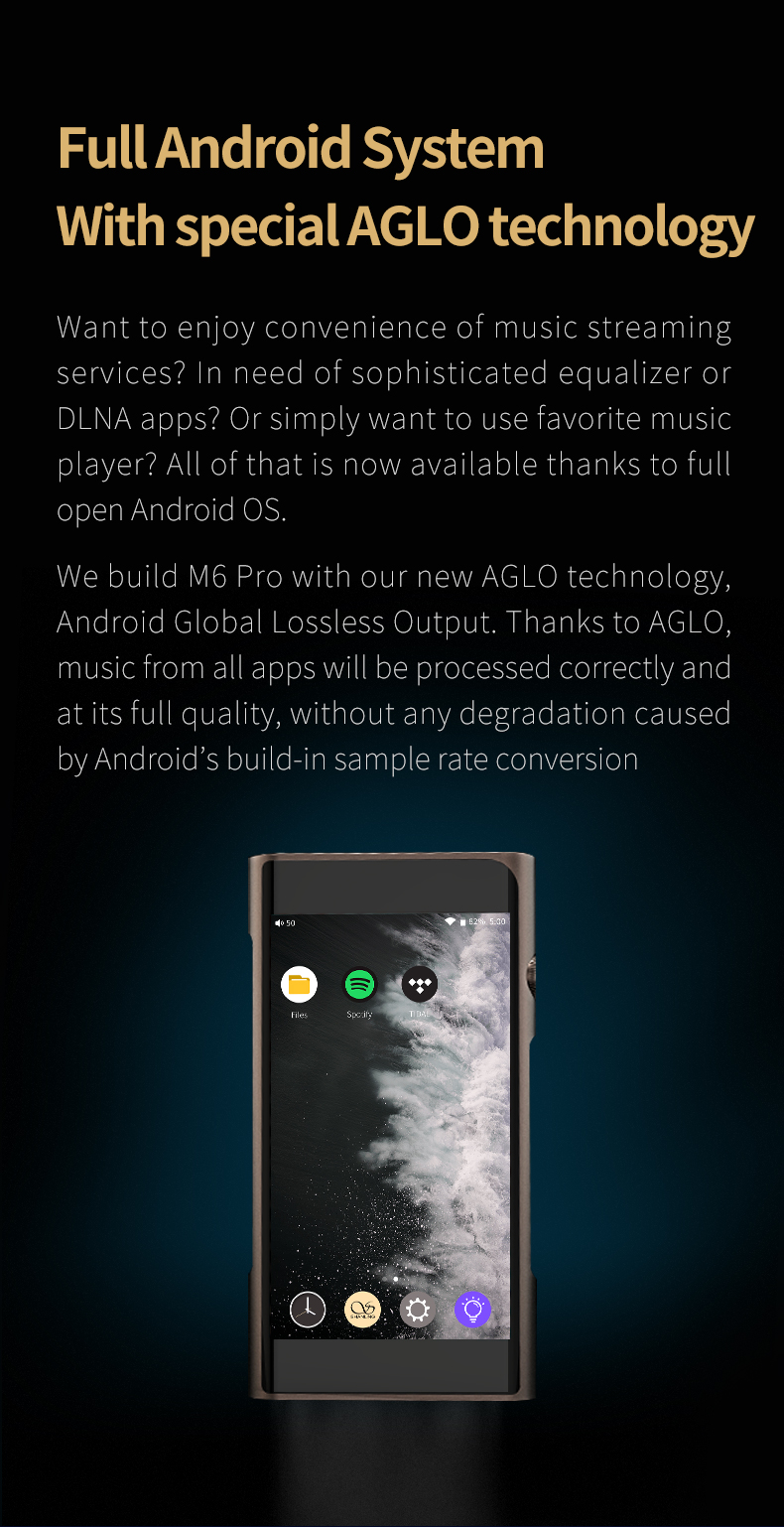 ขาย SHANLING M6 Pro DAP พกพาชิป Dual AK4497EQ รองรับ 32bit/768kHz , Dual Hi-Res