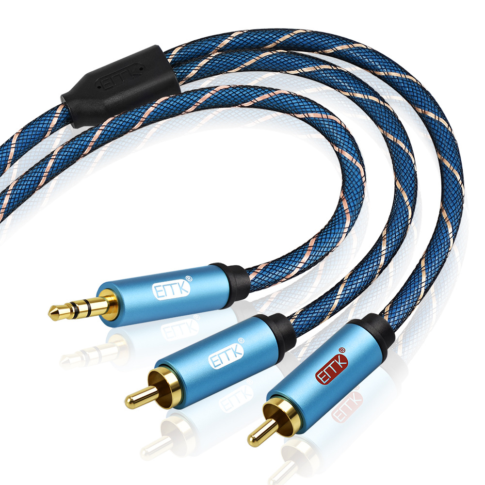 ขาย ERTK RCA TO AUX สายแปลง RCA 2 หัวเป็น AUX 3.5mm