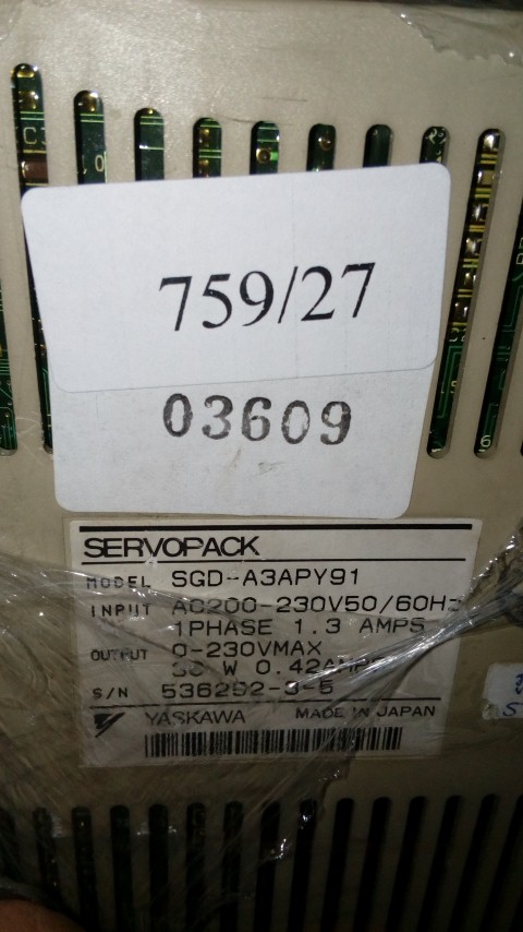 SGD-A3APY91 SERVO DRIVE " YASKAWA "
