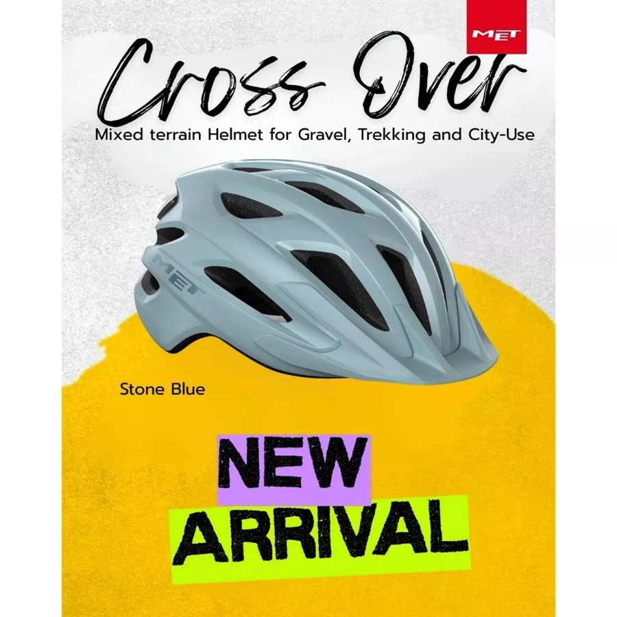 หมวกจักรยาน MET CROSSOVER 2 in 1 ถอดแก๊ปหน้าได้ – ปั่นเสือภูเขาเท่ ปั่นเมืองก็ชิล! มีไฟท้าย LED 4 โหมด ใช้งาน 60 ชม. ระบบปรับกระชับ 360° ปลอดภัยผ่านมาตรฐาน CE, US, AS/NZS