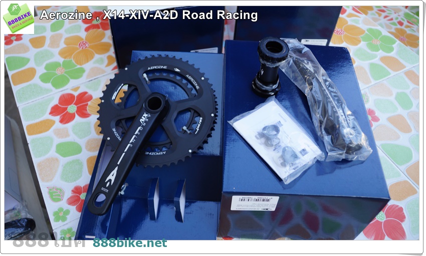 จานหน้าเสือหมอบ Aerozine รุ่น X14-XIV-A2D Road Racing Crankset black, 50-34T