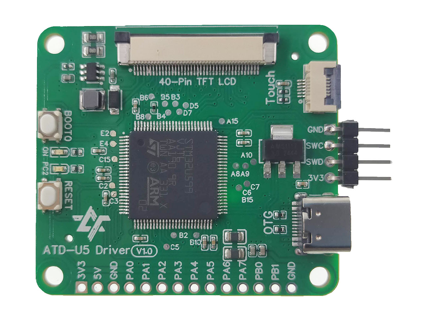 ATD-U5 Driver บอร์ด STM32U599VJ ขับจอทัชสกรีน 4.3/5/7 นิ้ว