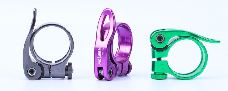 รัดหลักอาน RISK alloy Quick release seatPOST clamps 31.8,34.9mm. ,K92 แบบปลดเร็ว