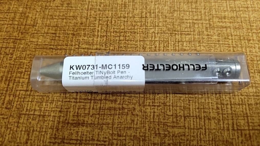 Fellhoelter TiNyBolt Pen - Titanium Tumbled Anarchy