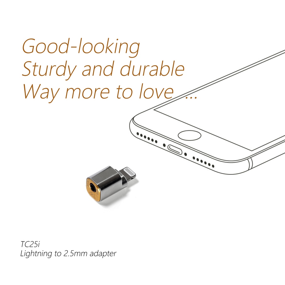 ขาย DD TC25i ตัวแปลง Lightning ให้รองรับหูฟัง 2.5mm balanced สำหรับอุปกรณ์ iOS