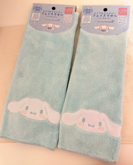 🩵ผ้าเช็ดผม/ผ้าเช็ดหน้า Cinnamoroll Face Towel - ผ้าขนหนูลายชินนาม่อนสุดคิ้วท์! 🩵