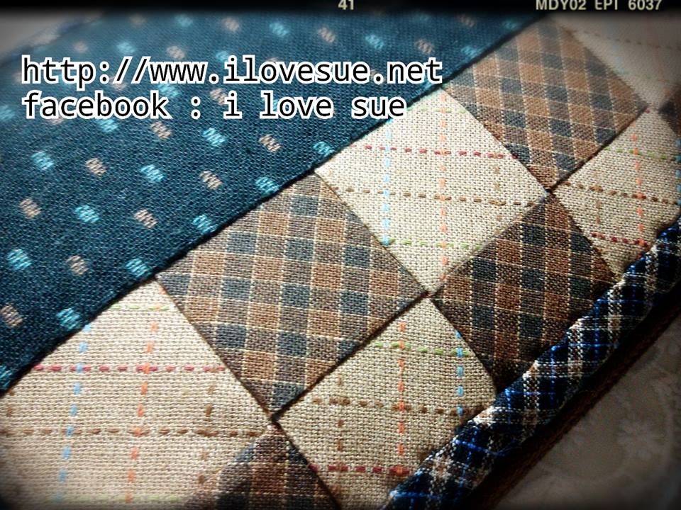 กระเป๋าเงินใบยาว ผ้าทอญี่ปุ่น เทคนิค Applique - สินค้าสั่งทำ