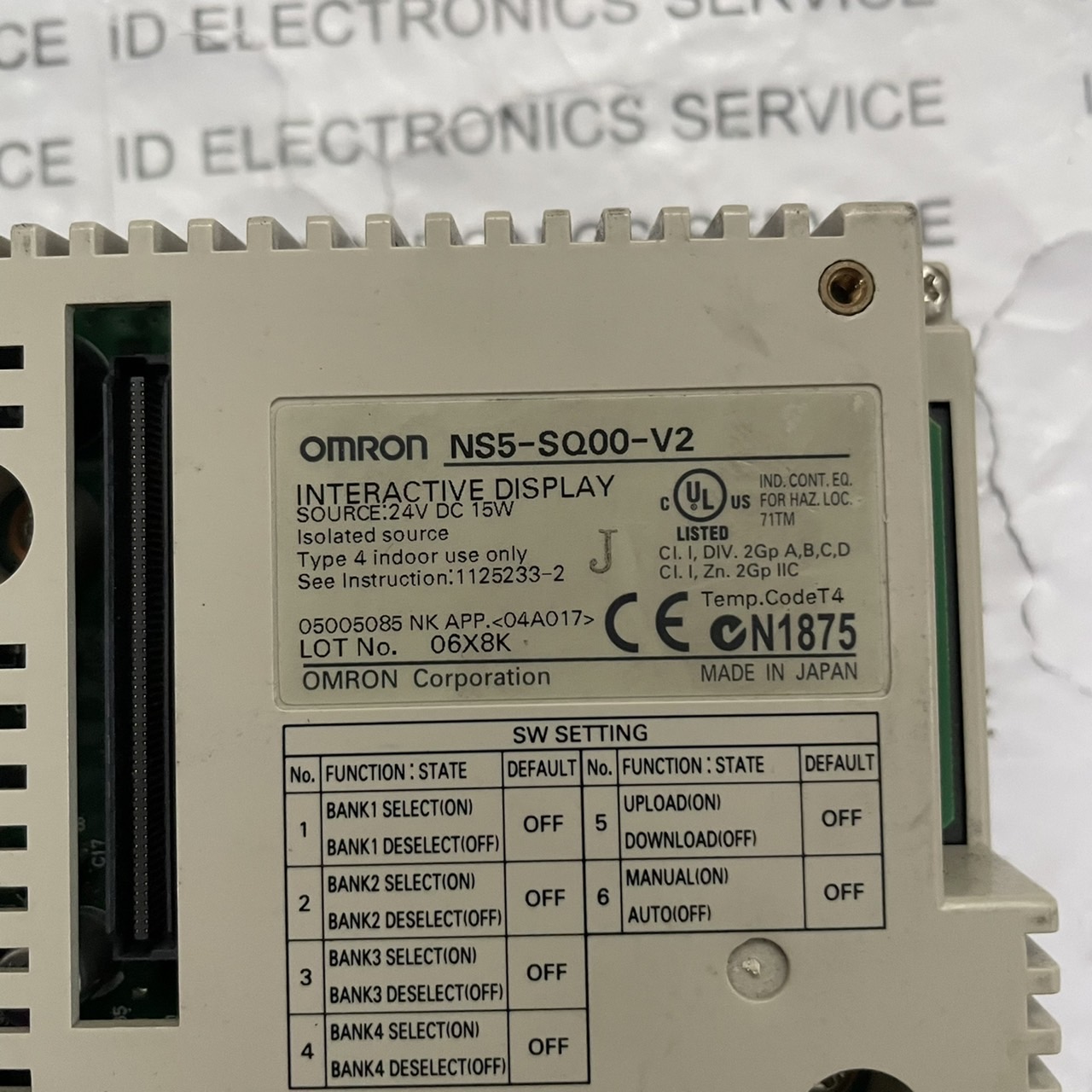 NS5-SQ00-V2 LCD TOUCH SCREEN “OMRON ”