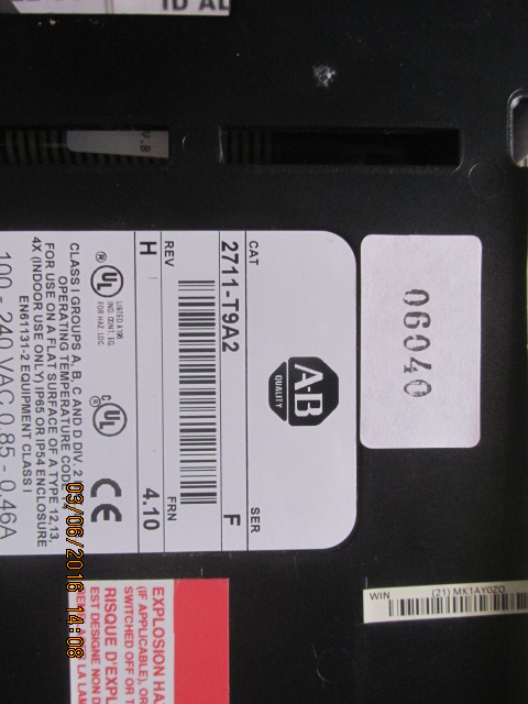 LCD TOUCH SCREEN “ ALLEN-BRADLEY ” รุ่น 2711-T9A2