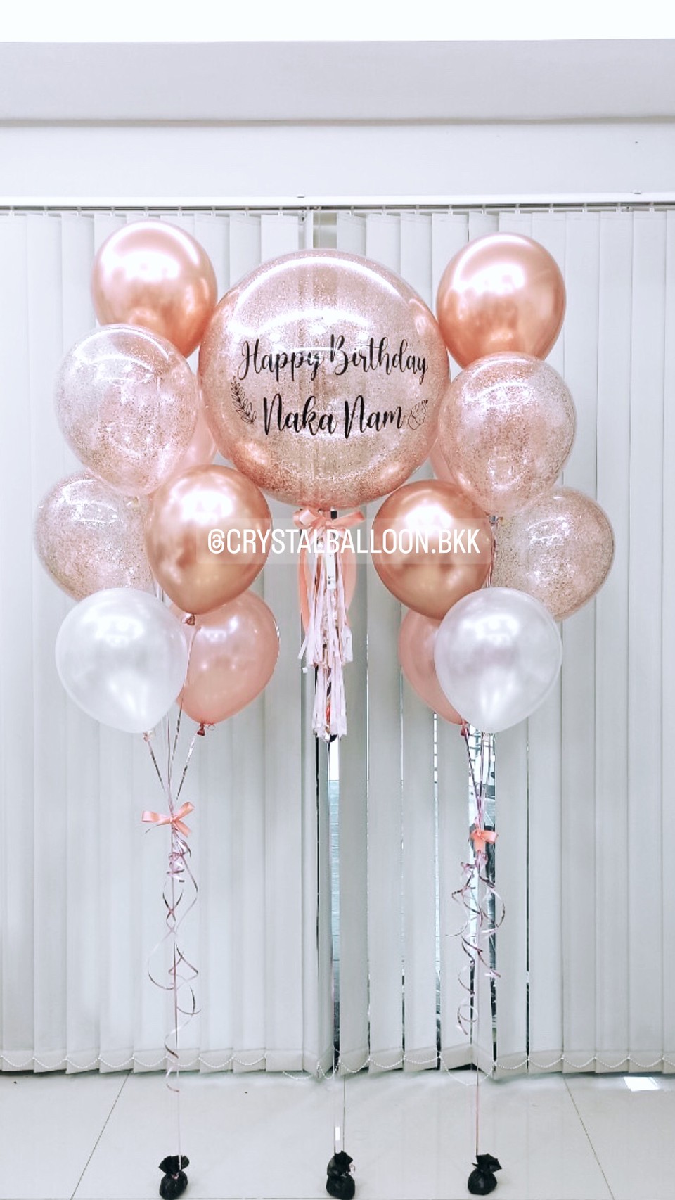 ลูกโป่ง วันเกิด Bubble ขนาด 24" พร้อม ช่อลูกโป่ง ช่อ 7 ลูก 2 ช่อ พร้อมตกเเต่ง สามารถเปลี่ยนสีลูกโป่ง/เปลี่ยนข้อความ/เปลี่ยนขนาดได้