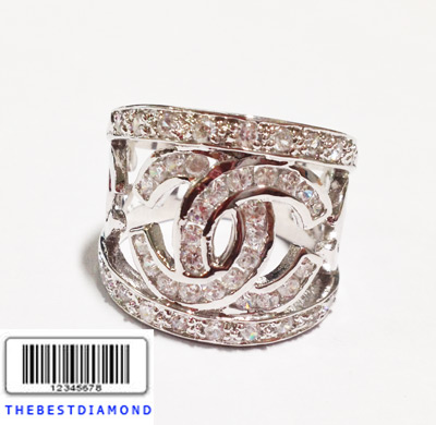 RL023RD+++แหวนชาแนลแบบ เริ่ดหรู ดูมีดีไซน์สไคน์ Right Hand Ring สวยมั่กๆๆ ไม่ควรพลาด แหวนหน้ากว้างมากๆๆ ใส่แล้วเต็มนิ้ว