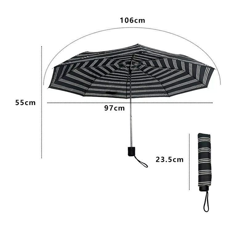 ร่มพับ 3 ตอน 24 นิ้ว 8 ก้าน (Targood)