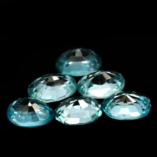 เพทายสีฟ้าทะเล (Zircon) 9.10 กะรัต 22 ชิ้น (0382)